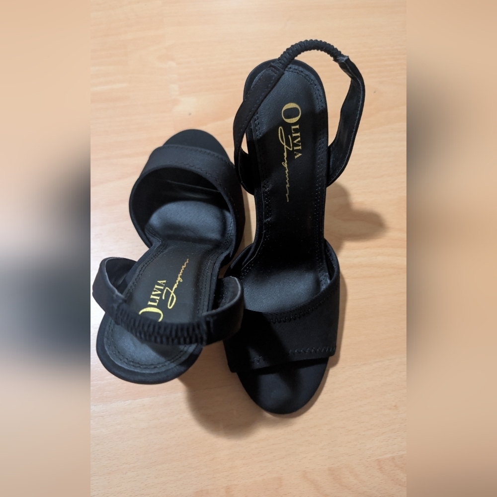 Olivia Black Heeled Sandals - Picture 5 of 8